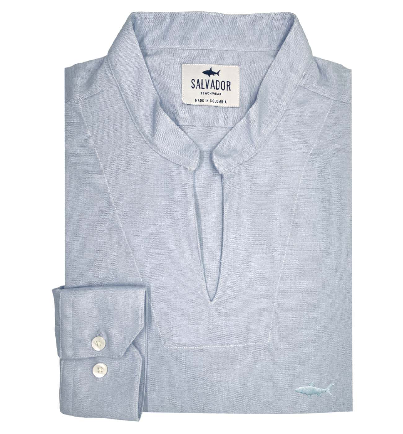 CAMISA DUNNOS FLEX AZUL CLARA