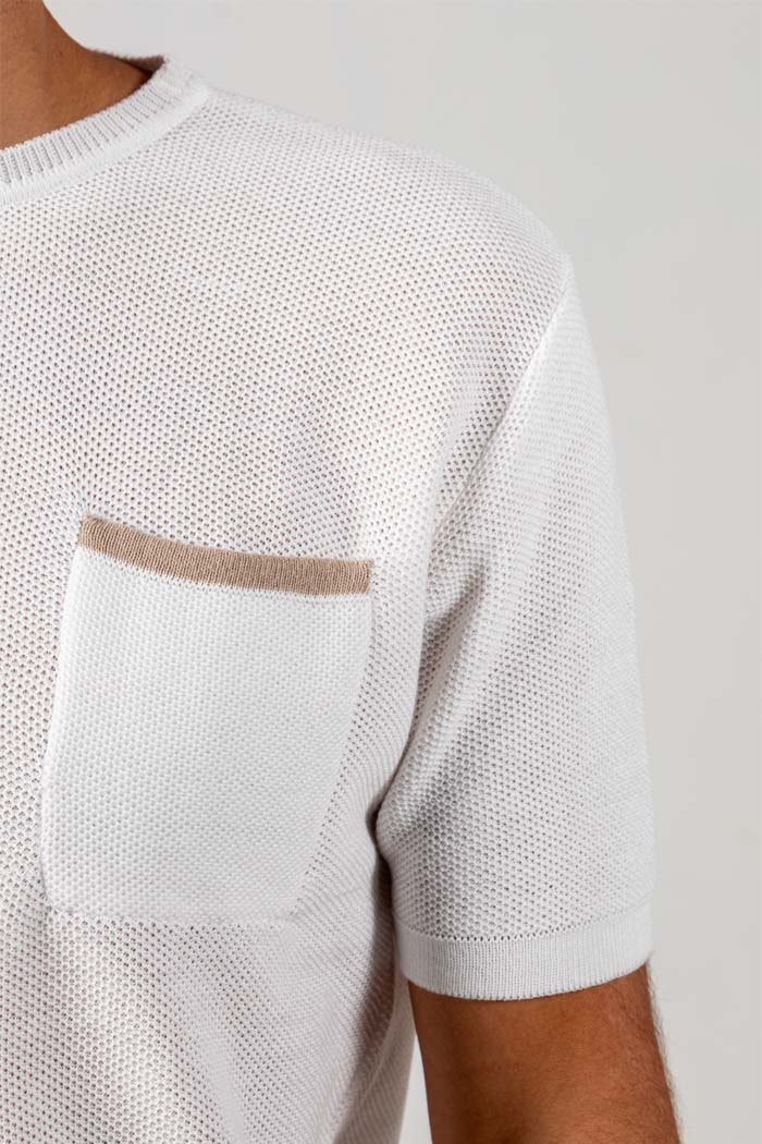 CAMISETA DE PUNTO BLANCA B ARENA