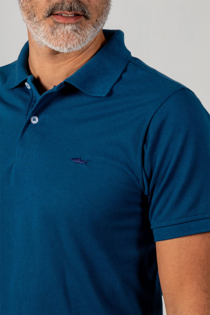CAMISETA POLO AZUL PETROLEO