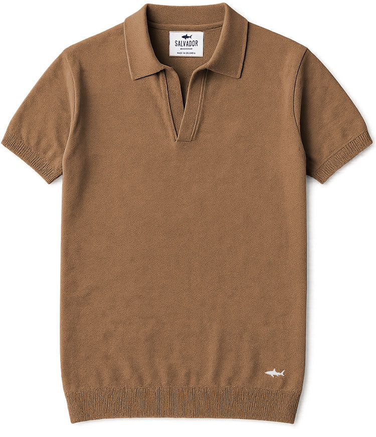 POLO DE PUNTO CAMEL