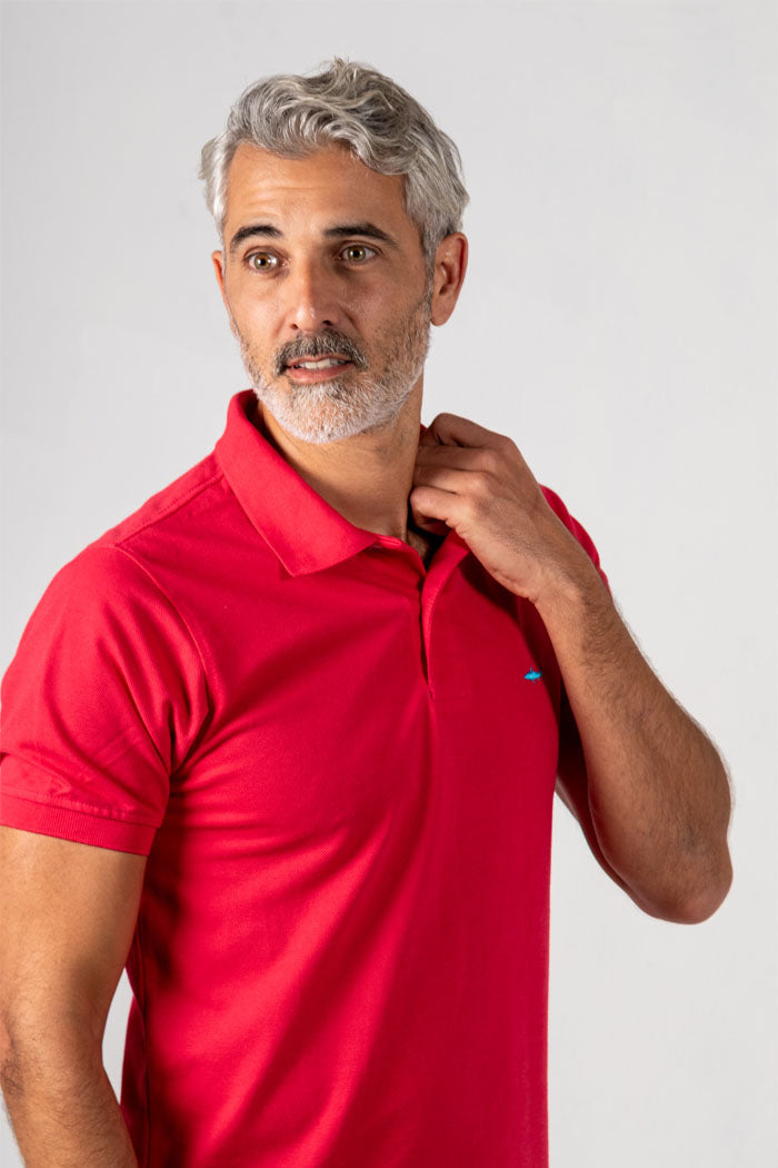CAMISETA POLO FUCSIA