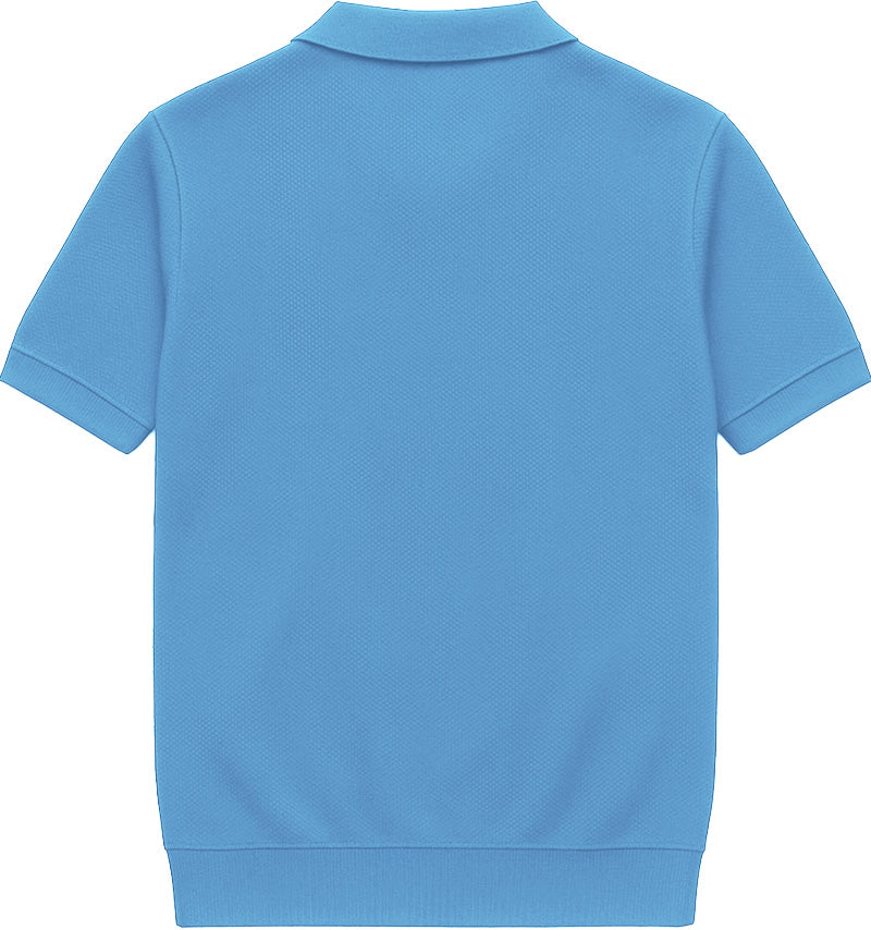 POLO DE PUNTO BOTONES AZUL CLARA