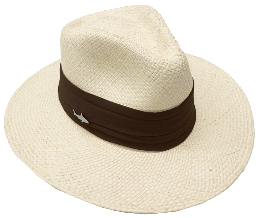SOMBRERO CLARO CINTA ANCHA CAFE