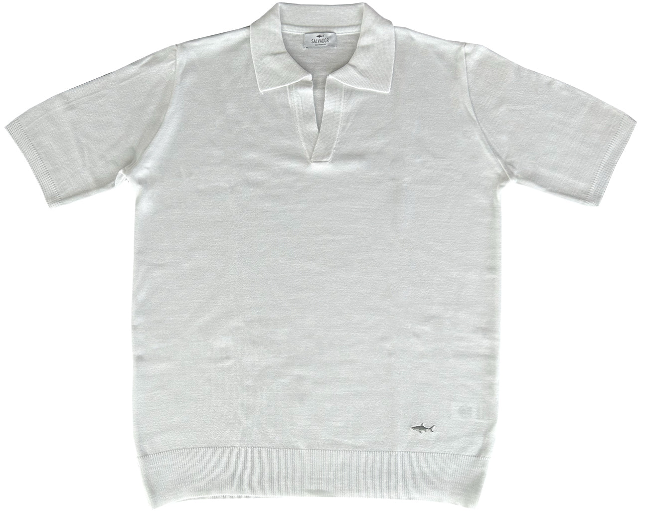 WHITE KNIT POLO