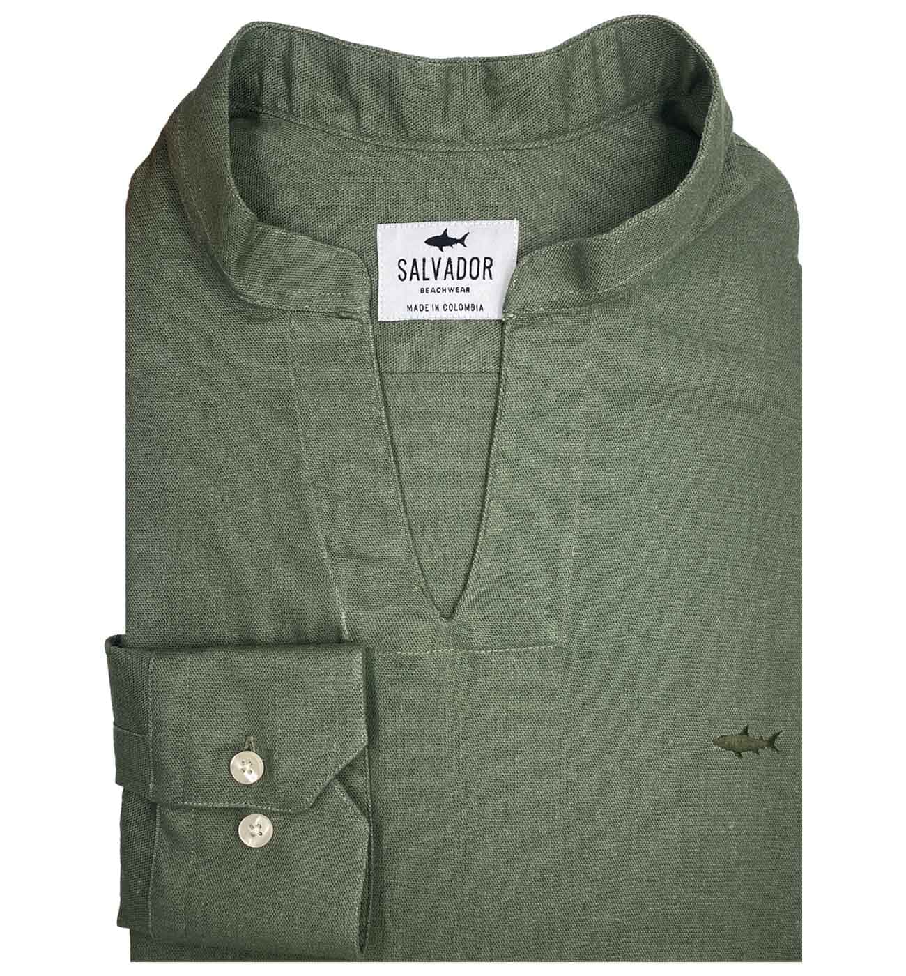 CAMISA DUNNOS FLEX VERDE OLIVA