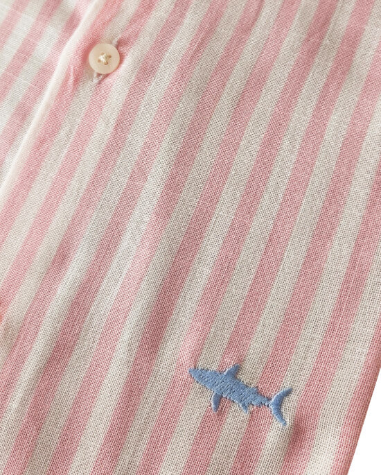 NERU WHITE SHIRT WITH PINK STRIPES