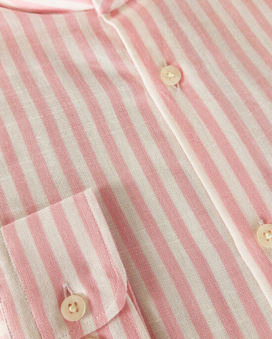 NERU WHITE SHIRT WITH PINK STRIPES