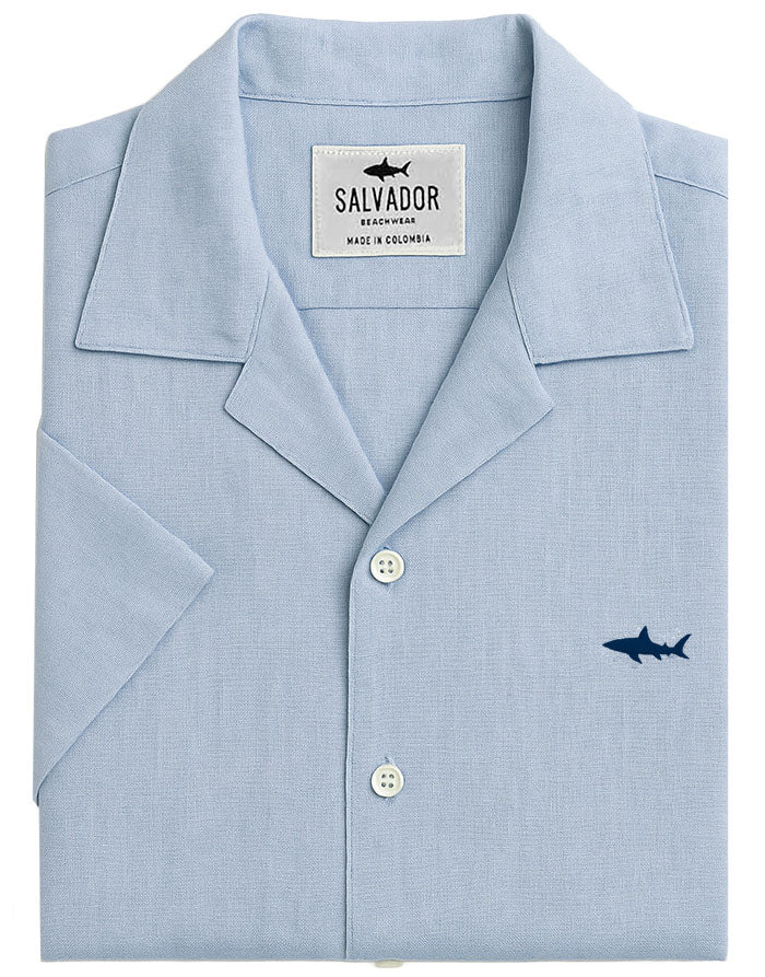 CAMISA RESORT AZUL CLARA