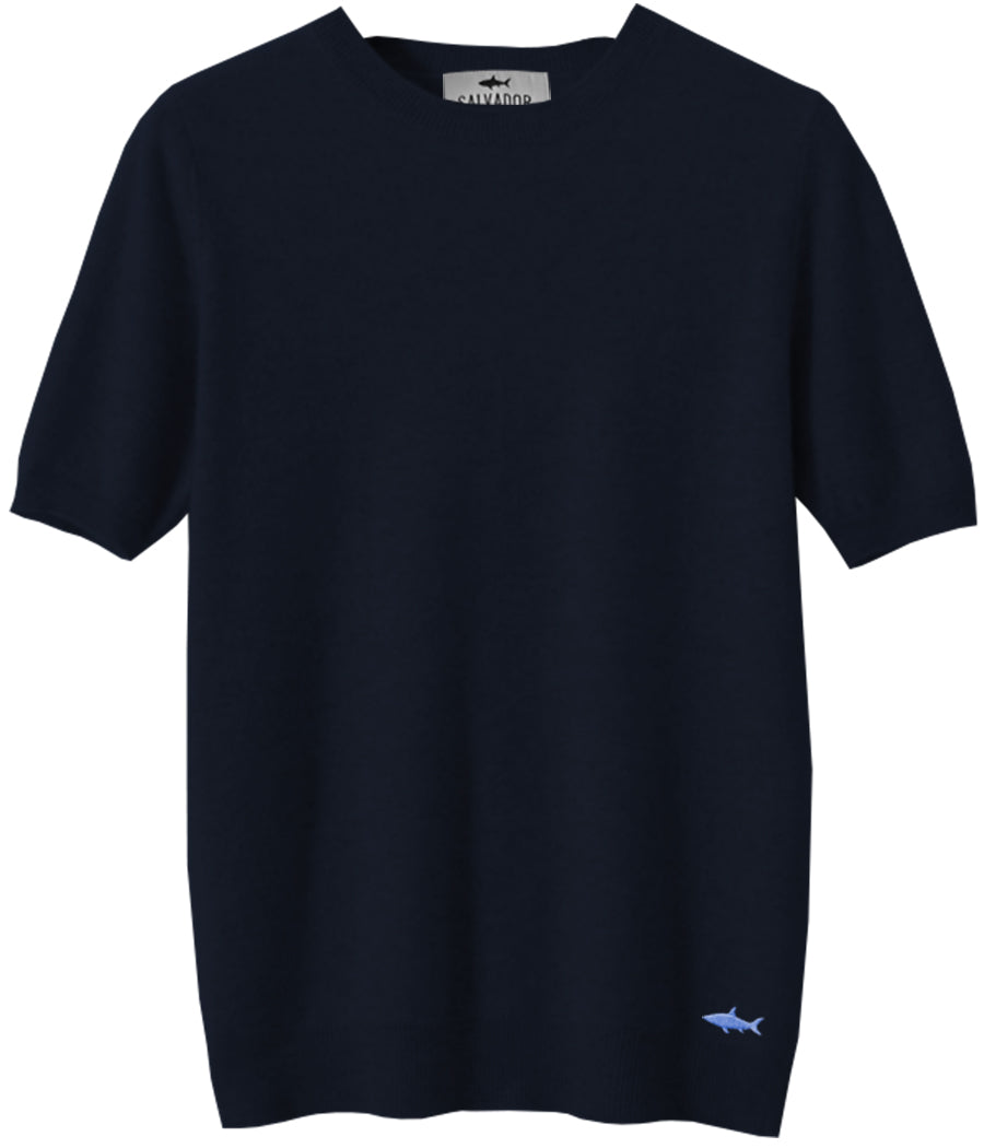 DARK BLUE KNIT T-SHIRT