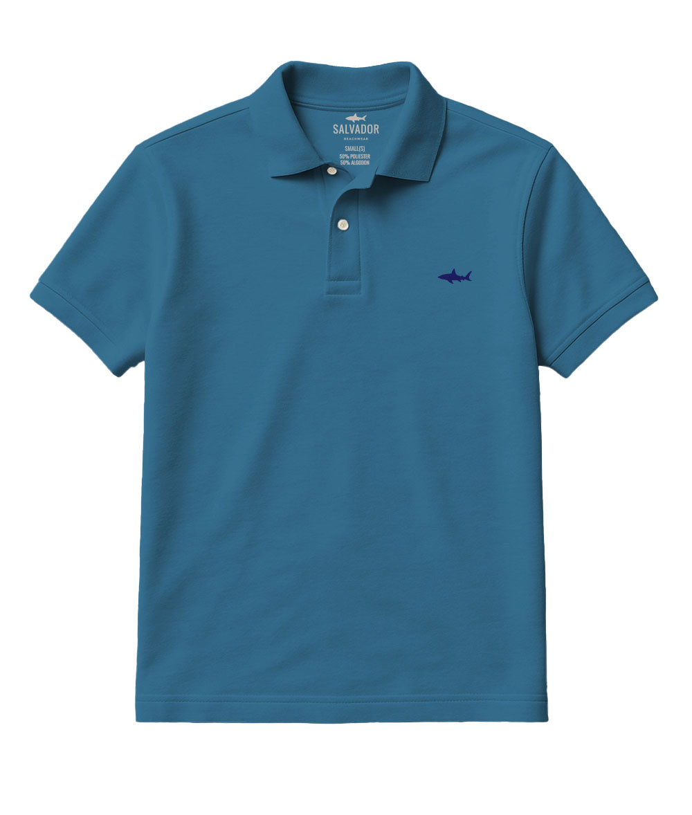CAMISETA POLO AZUL PETROLEO