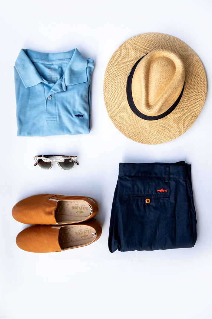 MEDIUM BLUE POLO T-SHIRT