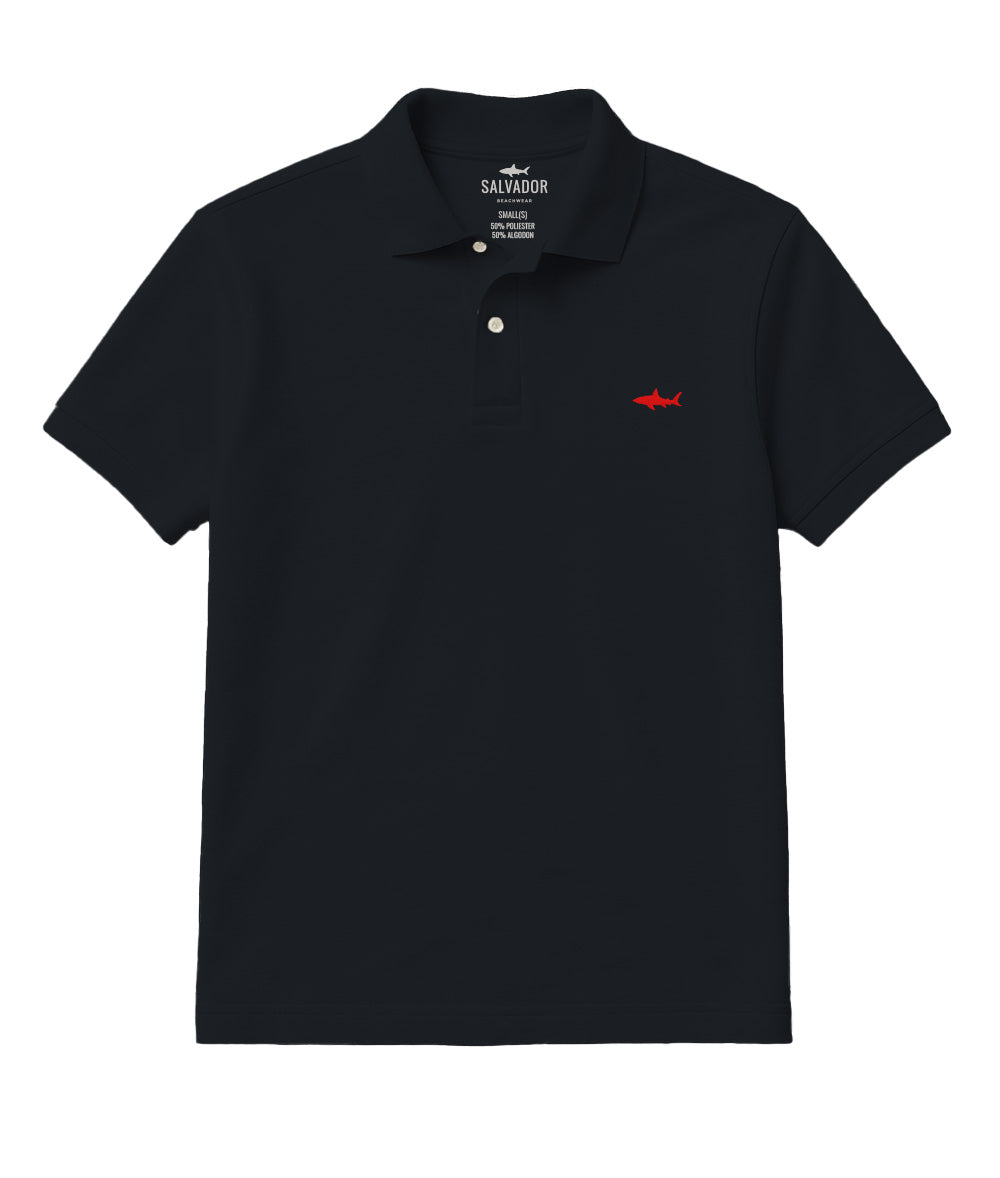 BLACK POLO T-SHIRT