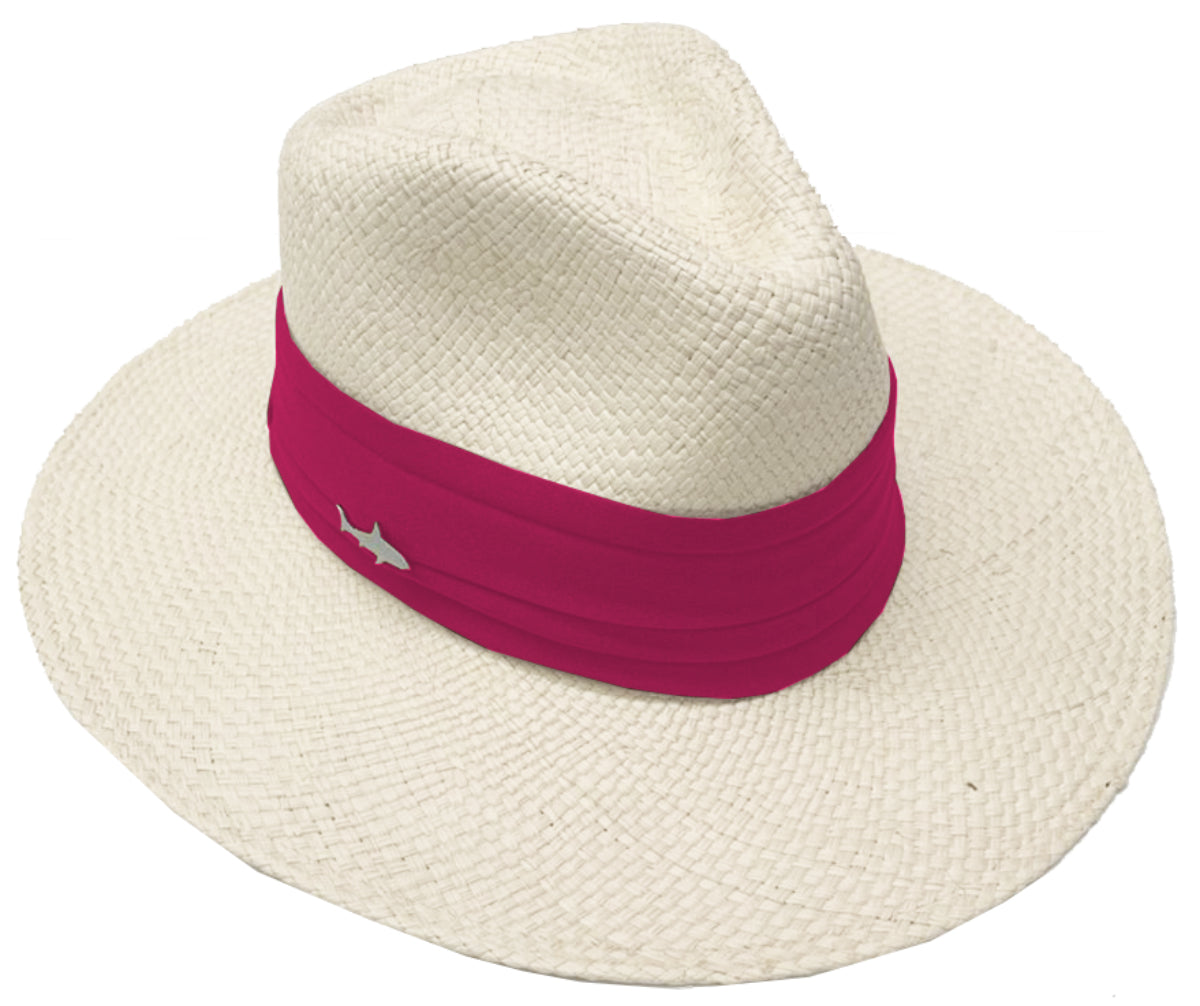 SOMBRERO CLARO CINTA ANCHA FUCSIA