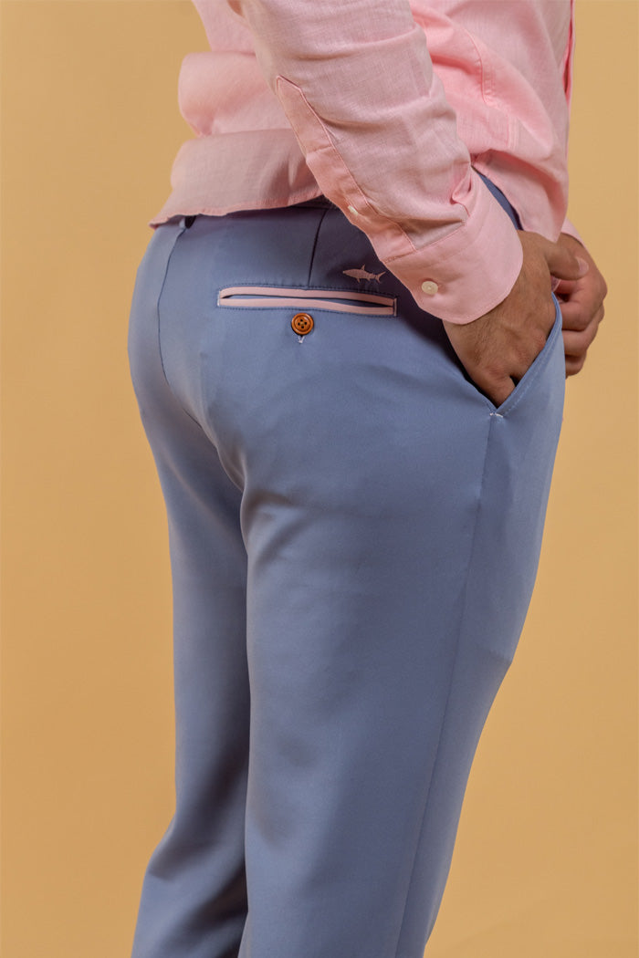 LIGHT BLUE POCKET PANTS
