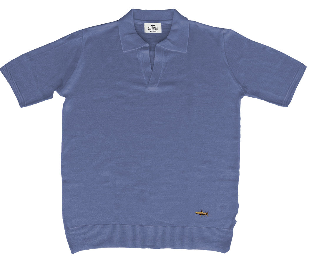 POLO DE PUNTO AZUL PETROLEO