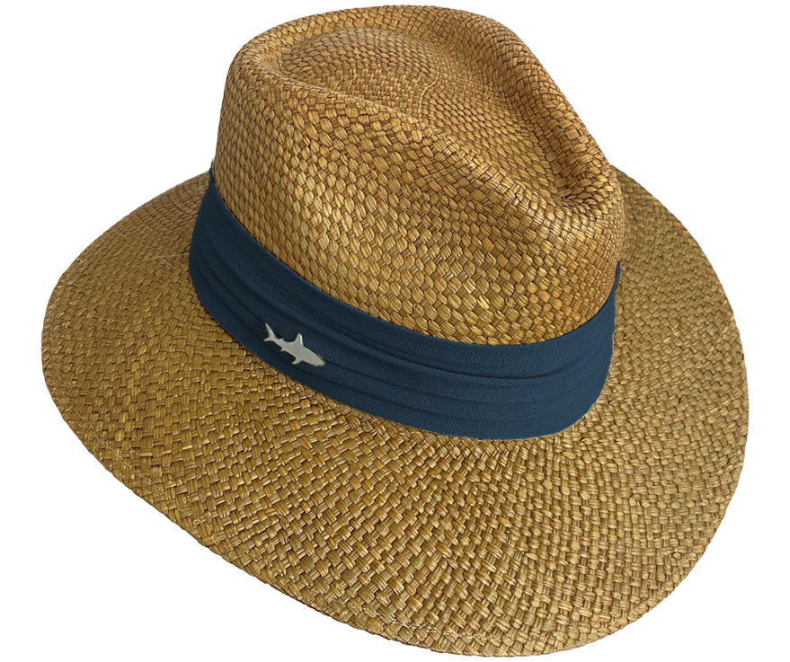 SOMBRERO OSCURO CINTA ANCHA AZUL PETROLEO