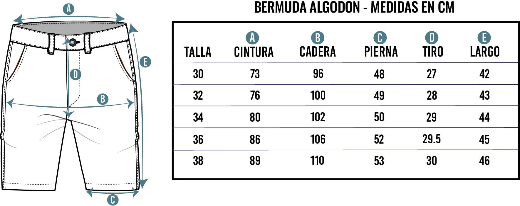 Bermudas Algodón