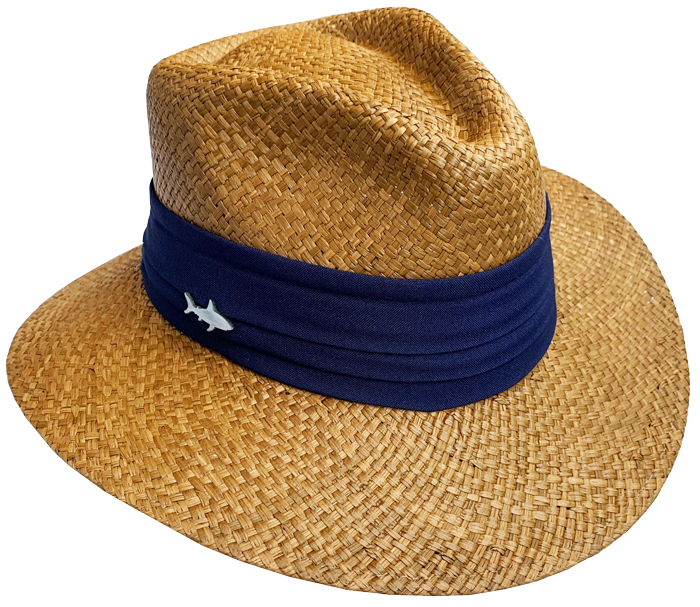 DARK BLUE WIDE RIBBON HAT 