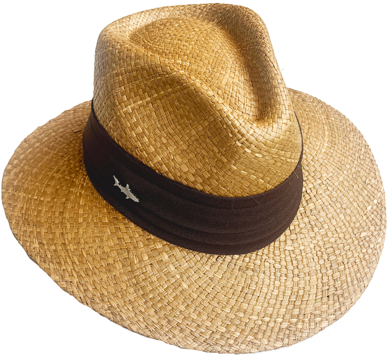 DARK BROWN WIDE RIBBON HAT 